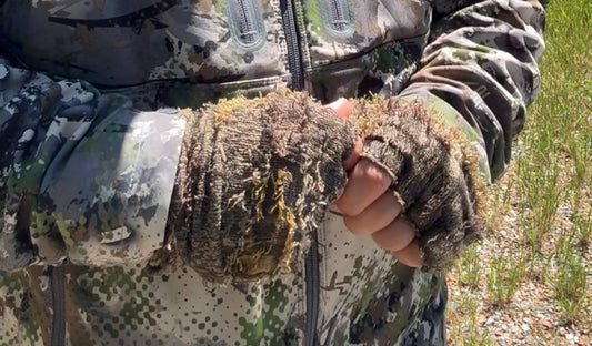 Fingerless Camo Grass Gloves